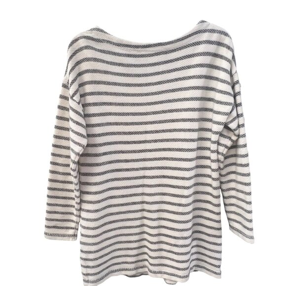 Soft Surroundings Women's Asya Top Striped Knit Sweater Front Pockets Size Small - Picture 5 of 7